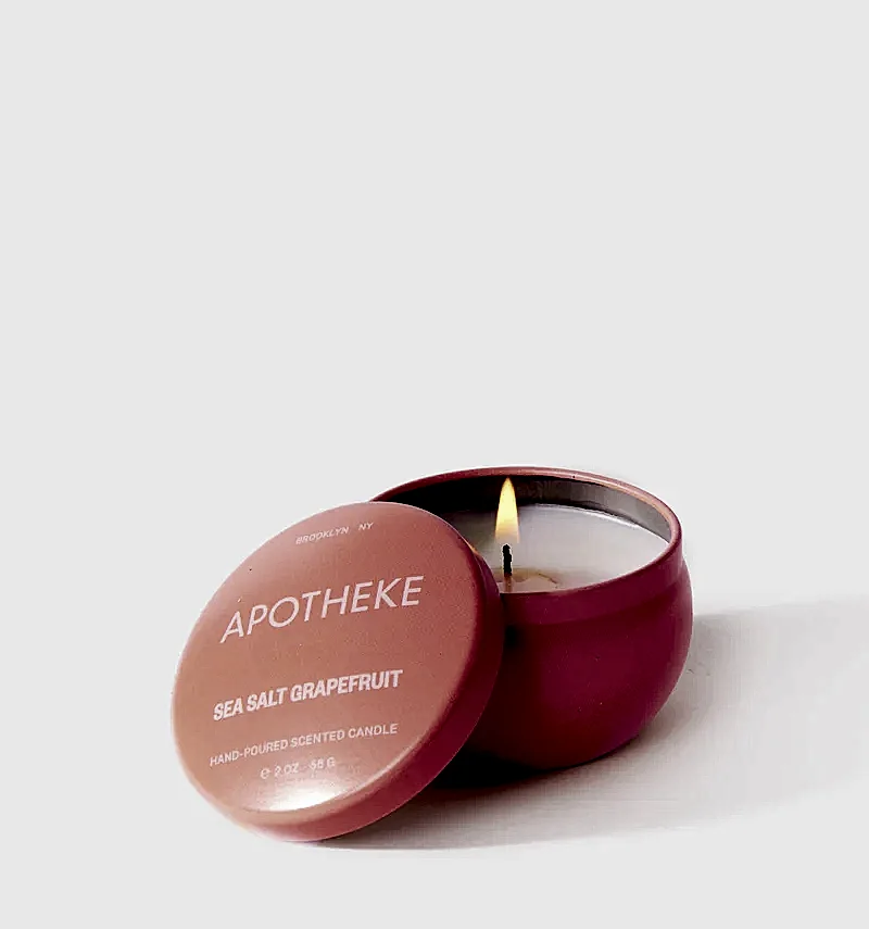 Apotheke Sea Salt Grapefruit Tin Candle