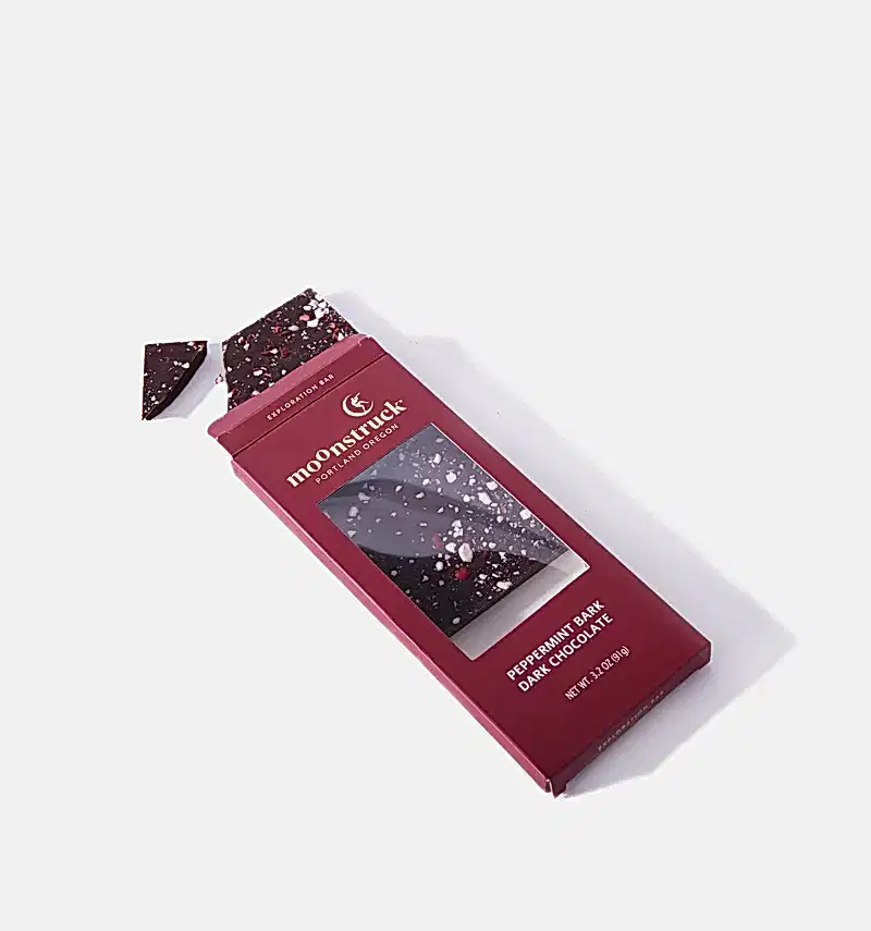 Moonstruck Peppermint Bark Dark Chocolate Bar